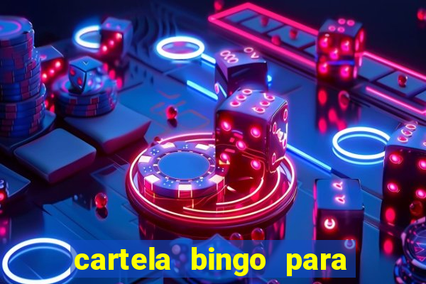 cartela bingo para cha de cozinha imprimir gratis